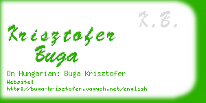 krisztofer buga business card